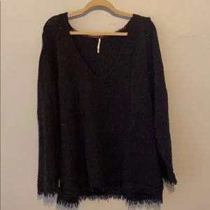 Free People Brown Oversized Sweater